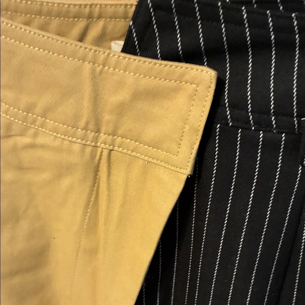 Choosy Day and Night Tan Cargo Pants and Black Pinstripe Pants Preppy - Picture 6 of 12